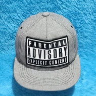 Topi Snepbek - Snapback Cap Parental Advisory EC Original Pre❤ Premier