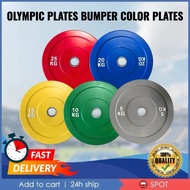 Color Bumper Plates Rubber Olympic Plates Weights 5kg/10kg/15kg/20kg/25kg for Gym and Home Work-out
