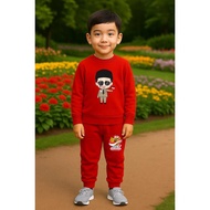 MERAH Children's Hero Sweater and Jogger Suit for the Republic of Indonesia 80th August 17th Suit Re