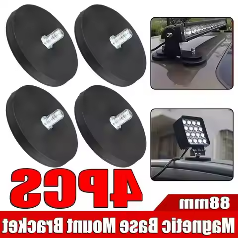 2/4pcs 66/88mm Magnetic Base Rubber Coated Neodymium Pot Magnets Suction Cup Mounting Bracket bolt b