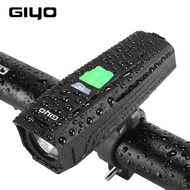 GIYO LR-Y7 T6 LED Waterproof Bike Bicycle Handlebar Front Light Headlight Flashlight USB Rechargeabl