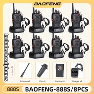 Baofeng  BF-888S Outdoor Waterproof Walkie Talkie 16 Channel 5KM Range 8-Piece Set