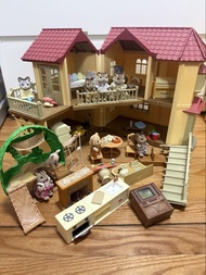 森林家族連廳燈大型別墅屋9隻公仔傢俬套裝