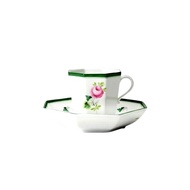 HEREND Vienna Rose VRH 4304 Octagonal Coffee Cup & Saucer 160cc [Parallel Import]