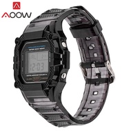 ฝาสายเรซินสำหรับ Casio G-SHOCK DW-5600 GW-M5610 5600 GLS-5600ผู้ชายวัสดุ TPU ใสเปลี่ยนสายนาฬิกาข้อมือป้องกันชุดที่เก็บของ