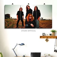 NMEGADETH METAL BAND WALLPAPER ROOM DECORATION 60X30 MULTIPANEL MEGADETH BAND WOODEN POSTER/ WALL QU
