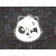 DJ Panda Cutting Sticker Panda Head Size 8 Cm for Car Motorcycle