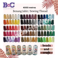 Benang Jahit Biasa 4000mts (Warna Chart 1)/ Sewing Thread 4000m (Color Chart 1)