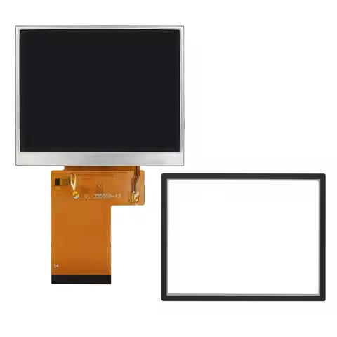 1Pc For RG35XX 3.5-inch Game Console LCD Display Screen With Cover Plate Panel Replacement For Anber