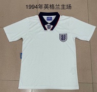 In 1994 England home throwback jerseys football shirt white tops soccer jersey football jersey ชุดฟุตบอลผู้ชาย เสื้อฟุตบอลยุค90 เสื้อฟุตบอลย้อนยุค