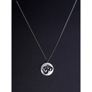 Cheng Yu Handmade Silver Jewelry yoga om Necklace Female Sterling Silver Necklace om Pattern Charact