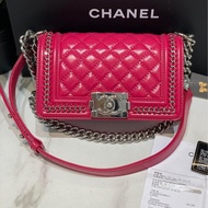 Chanel Boy20 粉色牛皮「限量款不撞包」