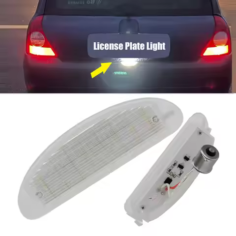 18 LED 12V Canbus Car License Number Plate Lamp 7700410754 No Error For Renault Clio MK2 Clio II (19