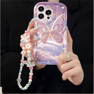Snow Pearl Butterfly Case Compatible for iPhone 16 Pro Max iPhone 16 iPhone 16 Plus iPhone 16 Pro iP
