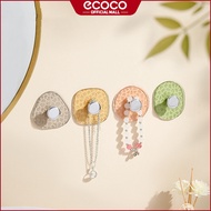 Ecoco Strong Adhesive Nails Wall Hooks Voronoi Pattern Texture Transparent Hook Sticker 4 Colors