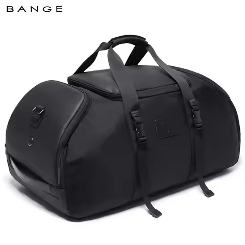 BANGE Multi Sports Gym Bag Travel Duffel Bag with Shoe Compartment for Men Women 40L Lightweight Fol