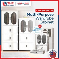 THE L70-90cm Adult Kids Wardrobe Storage Cabinet with Wheels Stackable Foldable Organizer Box