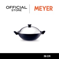 MEYER COOK 'N LOOK INDUCTION Chinese Style Pan Size 36 Cm. Stainless Steel Pan Wok With Stainless St