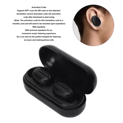 Language Translator Earbuds Support 84 Languages Wireless Bluetooth Noise Reduction Language Transla