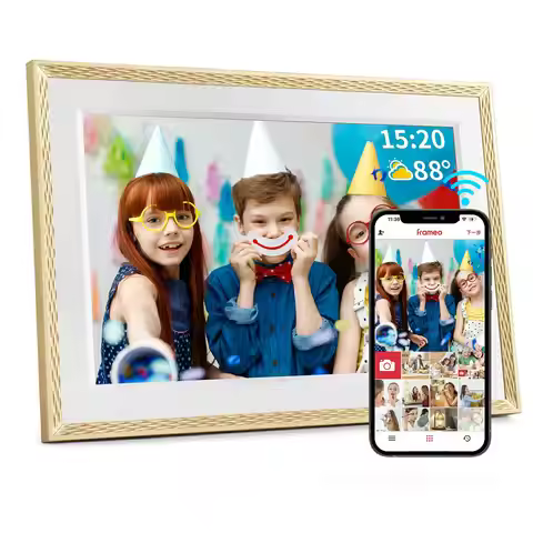 Frameo 10.1 Inch Digital Picture Frame，WiFi Electronic Frame，1280 * 800IPS HD Cloud Smart Digital Ph