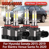 Brand new4x LED Headlight Bulbs 9005 HB3 High Low bo Kit Four-sides Lamps For Hyundai Sonata 2015-20