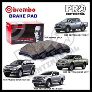 GENUINE BREMBO MITSUBISHI TRITON KA4T KB4T KJ3T QUEST KL3T KL1T VGT PAJERO SPORT KH4W FRONT BRAKE PA