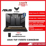 ASUS-TUF-FX507Z-C4HN284W-INTELCOREI5-12500H,16GBR4,512GBSSD,RTX30504GVR6,15.6"FHD,W1164,2YRS