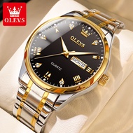 in stock OLEVS Watch For Men Original Waterproof Stainless Steel Business Quartz Calendar Luminous 5