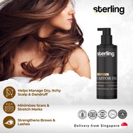 Sterling Organic Cold Pressed Castor Oil 100ml/200ml | USDA Organic | Hexane Free | For Hair & Skin