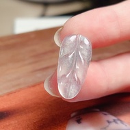 【一葉致富】玻璃種飄雪花翡翠葉子 | 天然緬甸A貨翡翠 | 送禮