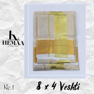 Veshti / Men vesti kanchipuram inspired silk tissue cotton veshti 8 x 4 . Trending indian wear Hemaa