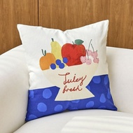 [Cushion Cover] Provence Fruits Market Linen-Touch Cotton Cushion Cover 50x50cm