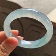 冰種 天然翡翠 緬甸 A玉 玉鐲 • 冰玻種海藍翡翠福鐲