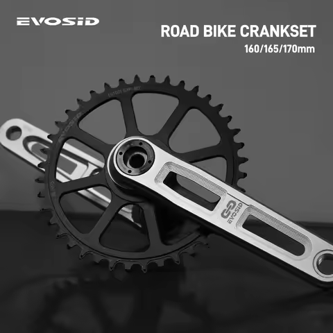 EVOSID Road Bike Crankset Ultralight 160/165/170mm SR 3Nails Direct Mount 24mm Axis CNC Hollow Tech 