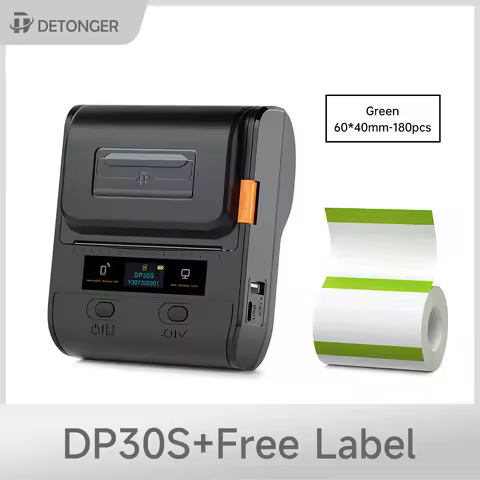 Detonger DP30S Portable Thermal Printer Wireless Desktop Printer 20-75mm Adhesive Paper Sticker Tag 