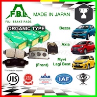 FBL Perodua Myvi LB Lagi Best 2011 - 2017 Axia Bezza Brake Pad Front (Made in Japan) Fuji Brake