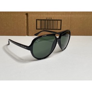 Pre-Owned Ray-Ban Sunglasses RB 4125 Cats 5000 601 Black Frame Green lens 59MM