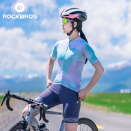 ROCKBROS Women Cycling Jersey Breathable Colorful Elastic Suits Short Professional Comfortable Cycling Pants Cycling Trousers