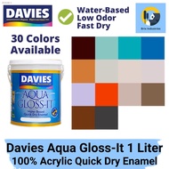 stickerPreferredTrasvel Bag❈Davies Aqua Gloss It Odorless Water Based Paint 1 Liter 100% Acrylic Qui