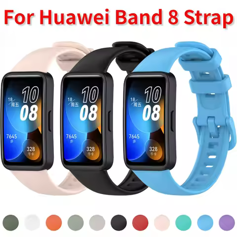 Silicone Original Strap for Huawei Band 8 Replaceable Smart Watch Bracelet Wristband for Huawei Band