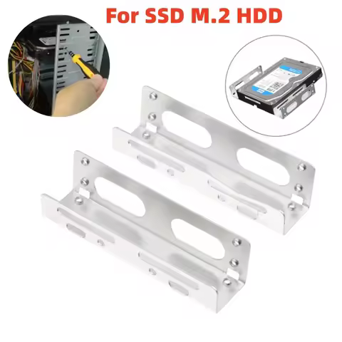 2PCS 3.5 To 5.25 Optical Drive Expansion Holder Hard Drive Rack Bracket Caddy Bay For SSD M.2 HDD De