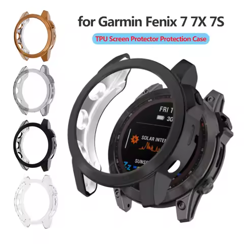 Protection Case For Garmin Fenix 7X Smart Watch Protector Frame Soft Crystal Clear TPU Case Cover Fo