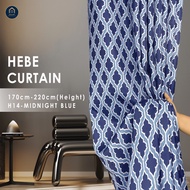 SCS.MY H14 Hebe Polyester Semi Blackout Curtain / Ready Made / Soft-touch / Home Decor Hook Eyelet (