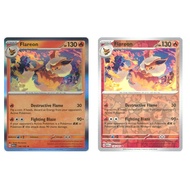English Pokemon Card Flareon - 136/165 - Holo Rare /Reverse Holo Scarlet & Violet 151 Singles