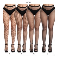 Black Semi-Transparent Mesh Leggings Lingerie Stockings Accessories Ac55A