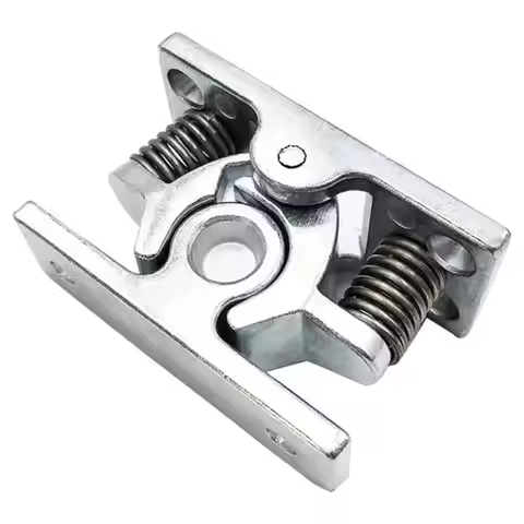 A11I 1Pcs Spring Loaded Door Easy Lock Door Easy Lock Stop Catch Release Clamp Double Roller Catch (