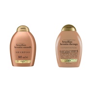 OGX Ever Straightening + Brazilian Keratin Therapy Smoothing Shampoo with Hair-Smoothing Conditioner
