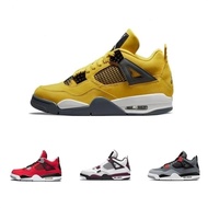 Air jor dan 4 retro 4 AJ4 Jordan 4th Generation Electric Female Black Yellow Men Women Same Style Sp