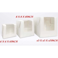 L Shape Window Cake Box Window Tall Cake Box 6"x6"x6" / 8"x8"x8" / 10"x10"x10"