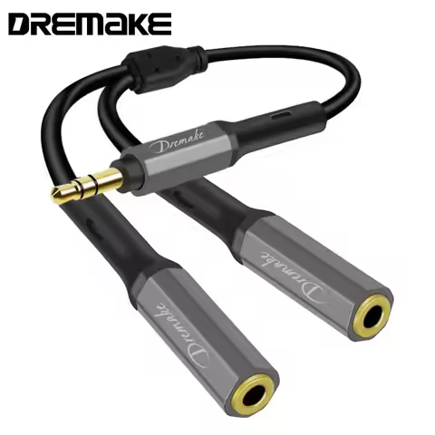 Jack Aux 3.5mm to 2 x 3.5mm Extender Stereo Cable 3.5mm M-F Audio Cord Sound Auxiliary Y-Splitter Co